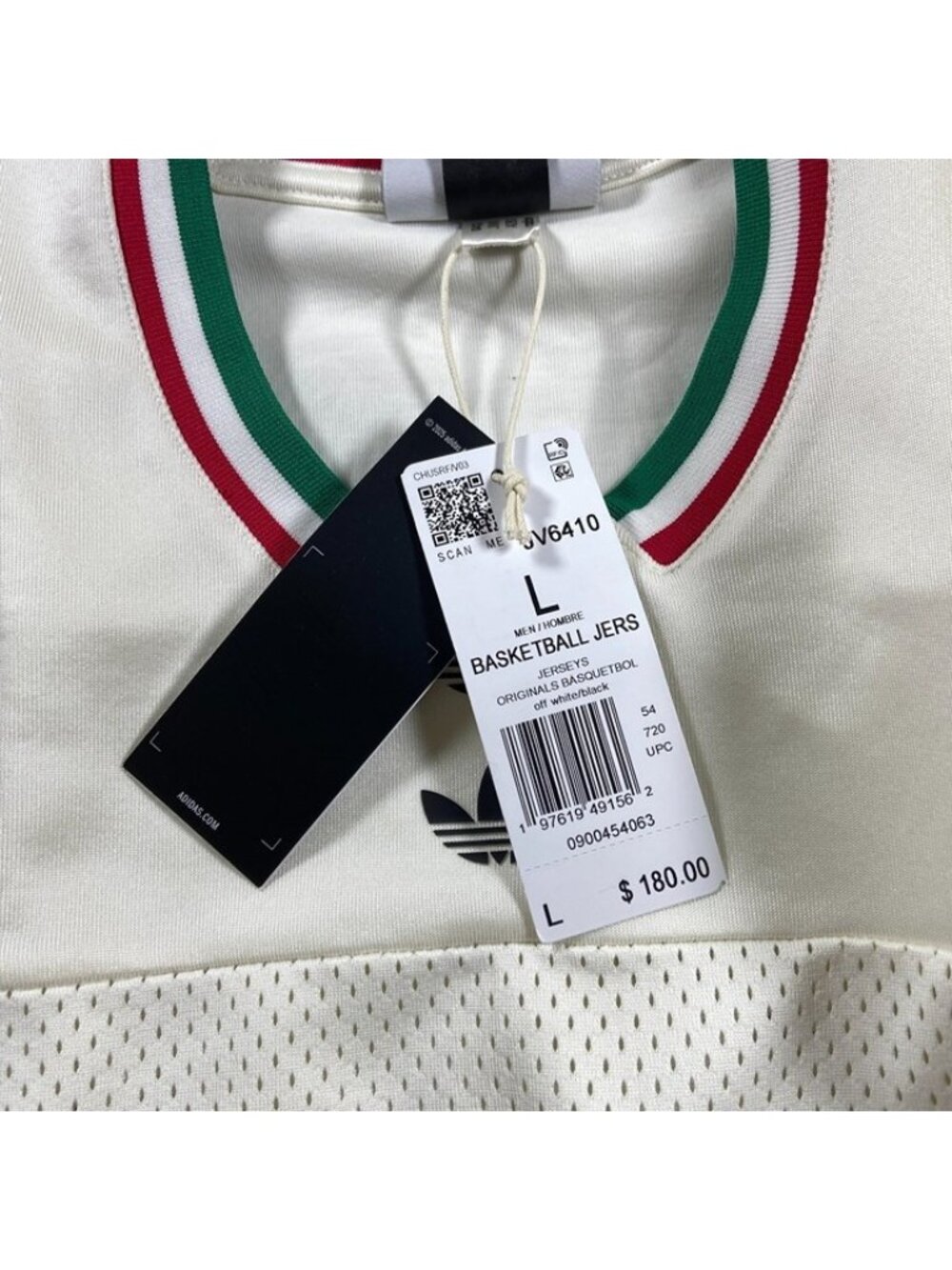 Adidas x Willy Chavarria Basketball Jersey Size Large Men Off-White JV6410 - Picture 10 of 10